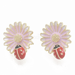 Smalto in lega di orecchini&nbsp;EJEW-S207-002B