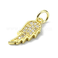 Ciondoli in ottone zirconi chiari micro pavé&nbsp;KK-H475-53G-02
