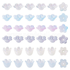 180 pièces 6 styles de capuchons de perles en acrylique&nbsp;OACR-TA0004-44
