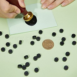 200 Stück achteckige Siegelwachspartikel mit 1 Stück Edelstahllöffeln und 3 Stück flachen&nbsp;DIY-CP0009-31