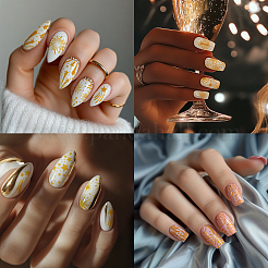 DIY-Nagelkunst-Vorlagen aus Edelstahl&nbsp;MRMJ-WH0092-042