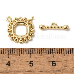 Messing Micro Pave klare Zirkonia Knebelverschlüsse&nbsp;KK-N254-68G