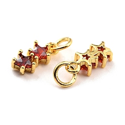 Breloques en laiton avec zircone cubique&nbsp;KK-A156-14G-RS