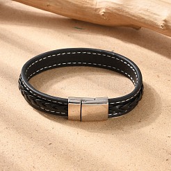 Pulseras de cuero de imitación&nbsp;BJEW-N0011-029B