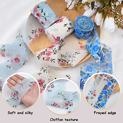 3 Rolle Polyesterband mit Blumenmuster in 3 Stilen&nbsp;OCOR-CP0001-29