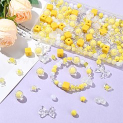 250 Stück 15 Stil gelbe Acrylperlen Set&nbsp;OACR-CJ0001-70