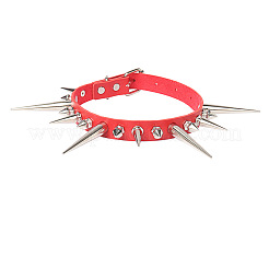 Chokerhalsketten aus Kunstleder im Gothic-Stil mit Spike-Nieten&nbsp;FS-WGF47C0-02