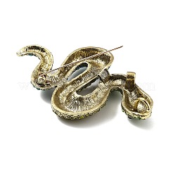 Spille in lega di serpente con strass per vestiti da zaino&nbsp;JEWB-M069-01AG-01