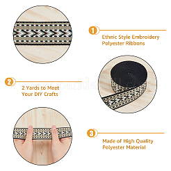 3 ruban en polyester brodé de style ethnique&nbsp;OCOR-FH0001-38