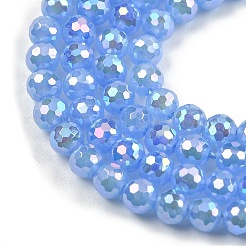 Chapelets de perles en verre électroplaqué&nbsp;EGLA-B013-01A-AB05