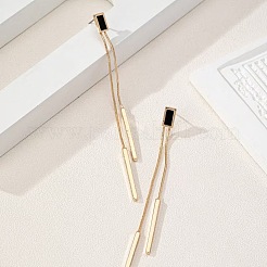 Rechteckige Ohrstecker mit Quaste aus Zinklegierung&nbsp;FS-WGA375F-01