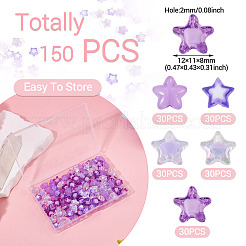 150pcs 5 Arten transparente Acrylperlen&nbsp;TACR-TA0001-67A