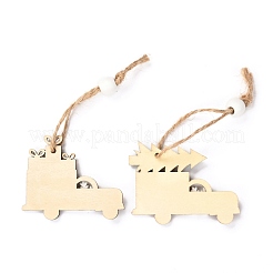Weihnachtsthema Holz große Anhänger Dekorationen&nbsp;HJEW-F011-03