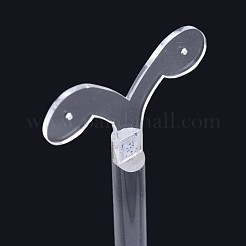 T bar organisches Glas Ohrring zeigt Sätze&nbsp;EDIS-N009-02
