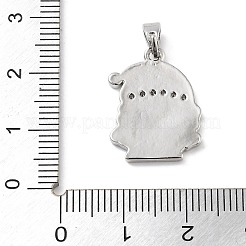 Pendenti in ottone con micro pavé di zirconi a tema natalizio&nbsp;KK-F877-31G-03
