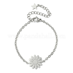 Daisy-Link-Armbänder aus Edelstahl 304&nbsp;BJEW-F500-01P