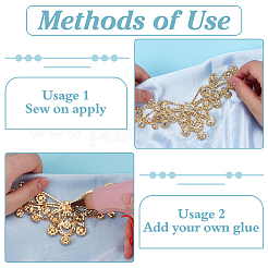 Kragendekoration aus Glas-Strass&nbsp;DIY-WH0061-010G