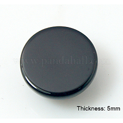 Natürlich gefärbte und erhitzte schwarze Achat-Cabochons&nbsp;X-G-BA10x5