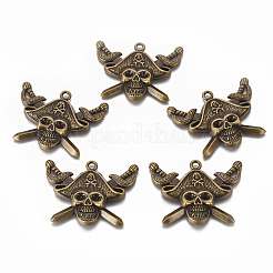 Tibetischer stil Aluminium Anhänger & Charms&nbsp;TIBEP-3293-AB-LF