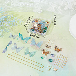 Kit de fabrication de boucles d'oreilles papillon bricolage&nbsp;DIY-SC0020-33