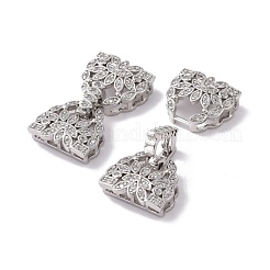 Messing Micro Pave klare Zirkonia Falte über Verschlüsse&nbsp;KK-G420-12P