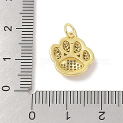 Ciondoli in ottone con zirconi chiari con placcatura a cremagliera&nbsp;KK-S380-07G