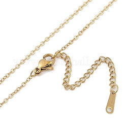 Collar con colgante de calabaza de cadena de cable de acero inoxidable serie Halloween 202&nbsp;NJEW-S005-01G-B