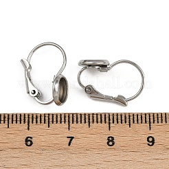 Montature per orecchini a leva in acciaio inossidabile chirurgico 316&nbsp;STAS-F191-03P-6mm-A