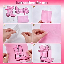 12 rechteckige Tragetaschen aus Papier zur Aufbewahrung&nbsp;ABAG-WH0085-009B