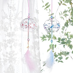 2 campana de viento japonesa de 2 colores&nbsp;HJEW-BC0001-04