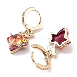 Pendientes de aro con micro pavé de circonitas en latón dorado claro&nbsp;EJEW-Q800-54KCG