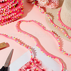 Rubans à pompons en polyester de 10 mètre&nbsp;DIY-GA0007-35A