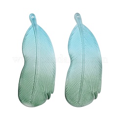 Zweifarbige Anhänger aus mattiertem Acryl&nbsp;FACR-T007-02G