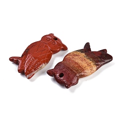 Natürlicher roter Jaspis-Eulenanhänger&nbsp;G-C157-01A