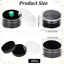 Runde Schmuck-Aufbewahrungsbox für lose Diamanten aus durchsichtigem Kunststoff&nbsp;CON-WH20003-01A-01