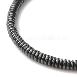 Bracciale elasticizzato in ematite sintetica heishi con perline e scritta love&nbsp;BJEW-JB07570