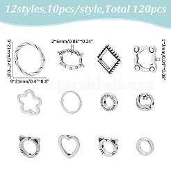 120 stücke 12 stile legierung perle rahmen&nbsp;FIND-WR0012-44