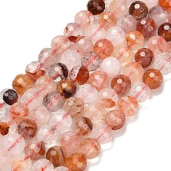 Fili di perle di quarzo ematoide rosso naturale di grado A/quarzo ferruginoso&nbsp;G-L642-F03-6mm