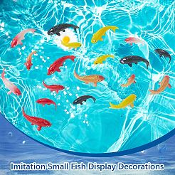 40 pièce de 10 styles de décorations d'affichage de poisson imitation PVC&nbsp;DIY-CN0003-64
