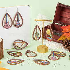 Kit de fabrication de boucles d'oreilles sur le thème des instruments de musique&nbsp;DIY-SC0023-19