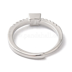 Verstellbare Ringe aus Messing mit klarem Zirkonia und Sternbild für Damen&nbsp;RJEW-S407-08P-02