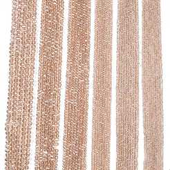 Chapelets de perles en verre électroplaqué&nbsp;EGLA-A044-T6mm-B20