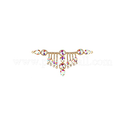 1 accessorio ornamentale in ottone con strass a forma di fiore&nbsp;OHAR-FG0001-04C