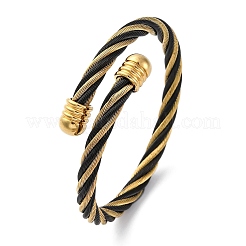 Pulseras de torsión de acero inoxidable 304 para mujeres y hombres.&nbsp;BJEW-G584-18G-04