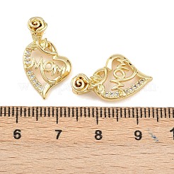 Muttertagsanhänger aus Messing mit Zirkonia&nbsp;KK-L251-05G