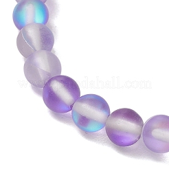 5 pz 5 colori perline sintetiche rotonde di pietra di luna braccialetti elastici&nbsp;BJEW-JB11567