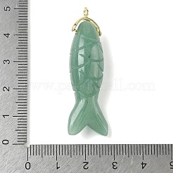 Pendenti intagliati in avventurina verde naturale&nbsp;G-P599-08G-06