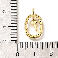 Ottone micro spianare pendenti zirconi&nbsp;ZIRC-P123-01G-T02