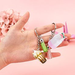 Kits de fabrication de porte-clés à pompons mignons à faire soi-même&nbsp;DIY-OC0003-97