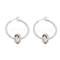 Pendientes de aro de latón para mujer&nbsp;EJEW-L297-01A-P